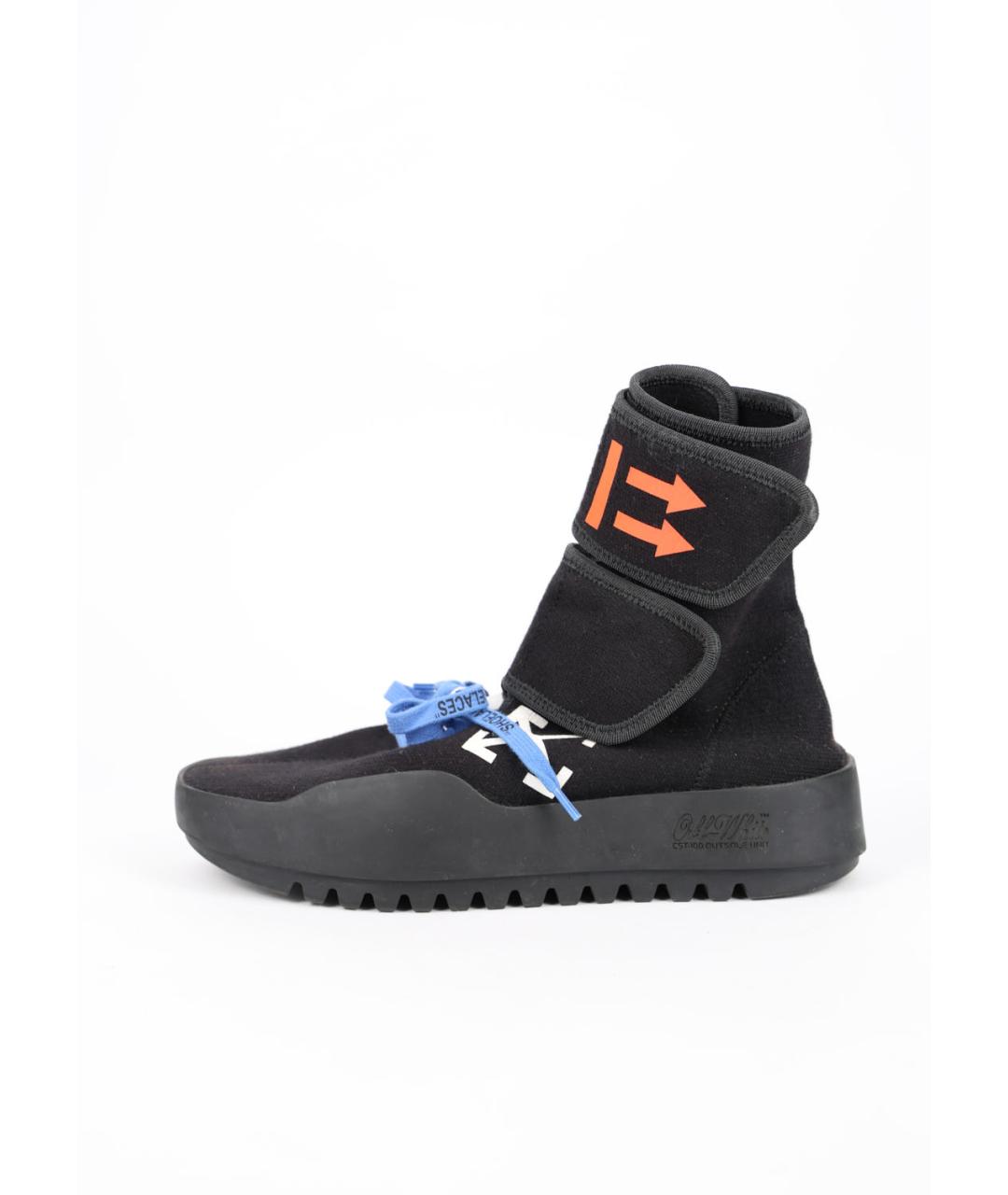 OFF-WHITE Черные текстильные кроссовки, фото 6