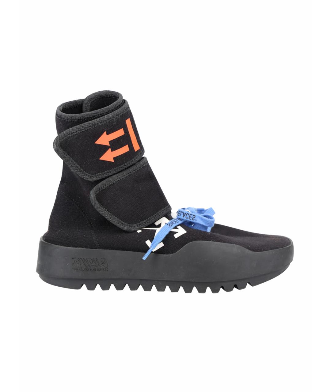OFF-WHITE Черные текстильные кроссовки, фото 1