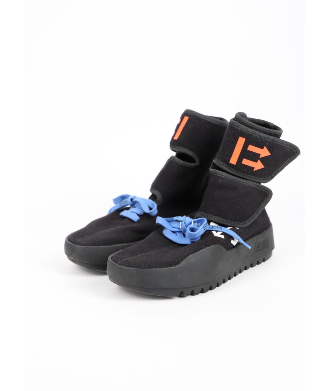 OFF-WHITE Черные текстильные кроссовки, фото 3