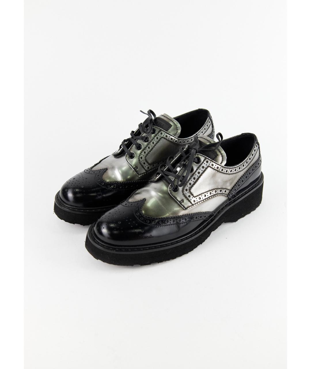 PRADA Черные ботинки из лакированной кожи, фото 3