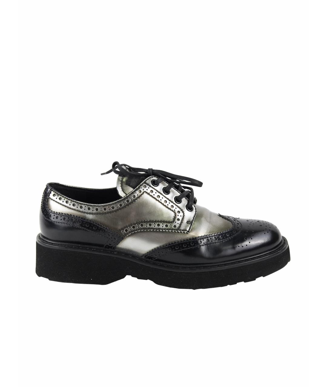 PRADA Черные ботинки из лакированной кожи, фото 1
