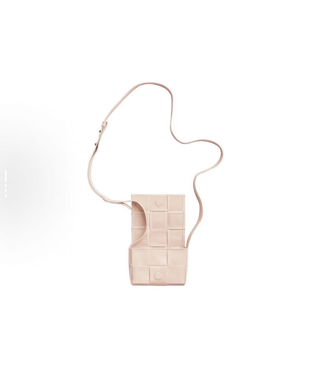 BOTTEGA VENETA Розовая кожаная сумка через плечо, фото 4
