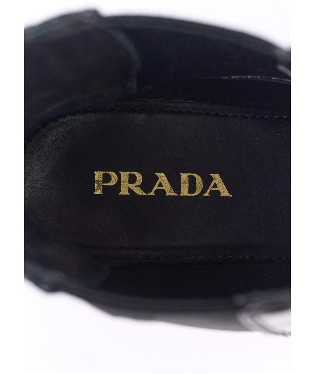 PRADA Черные кожаные ботинки, фото 5