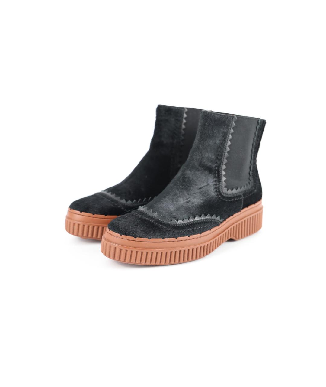 TOD'S Черные текстильные ботинки, фото 3