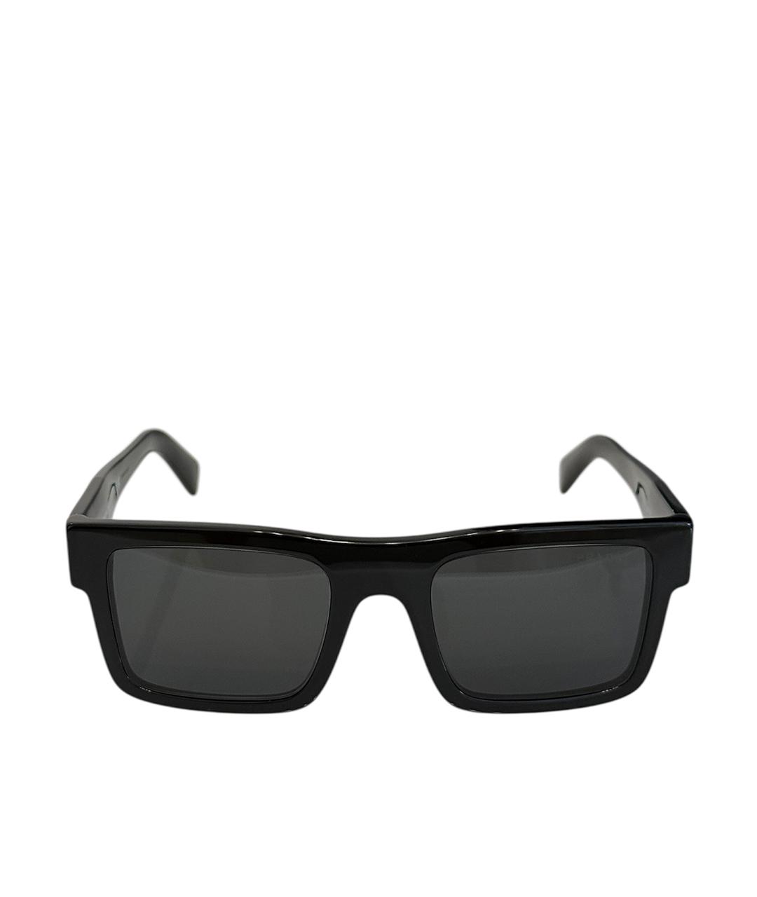 PRADA Черные пластиковые солнцезащитные очки, фото 1