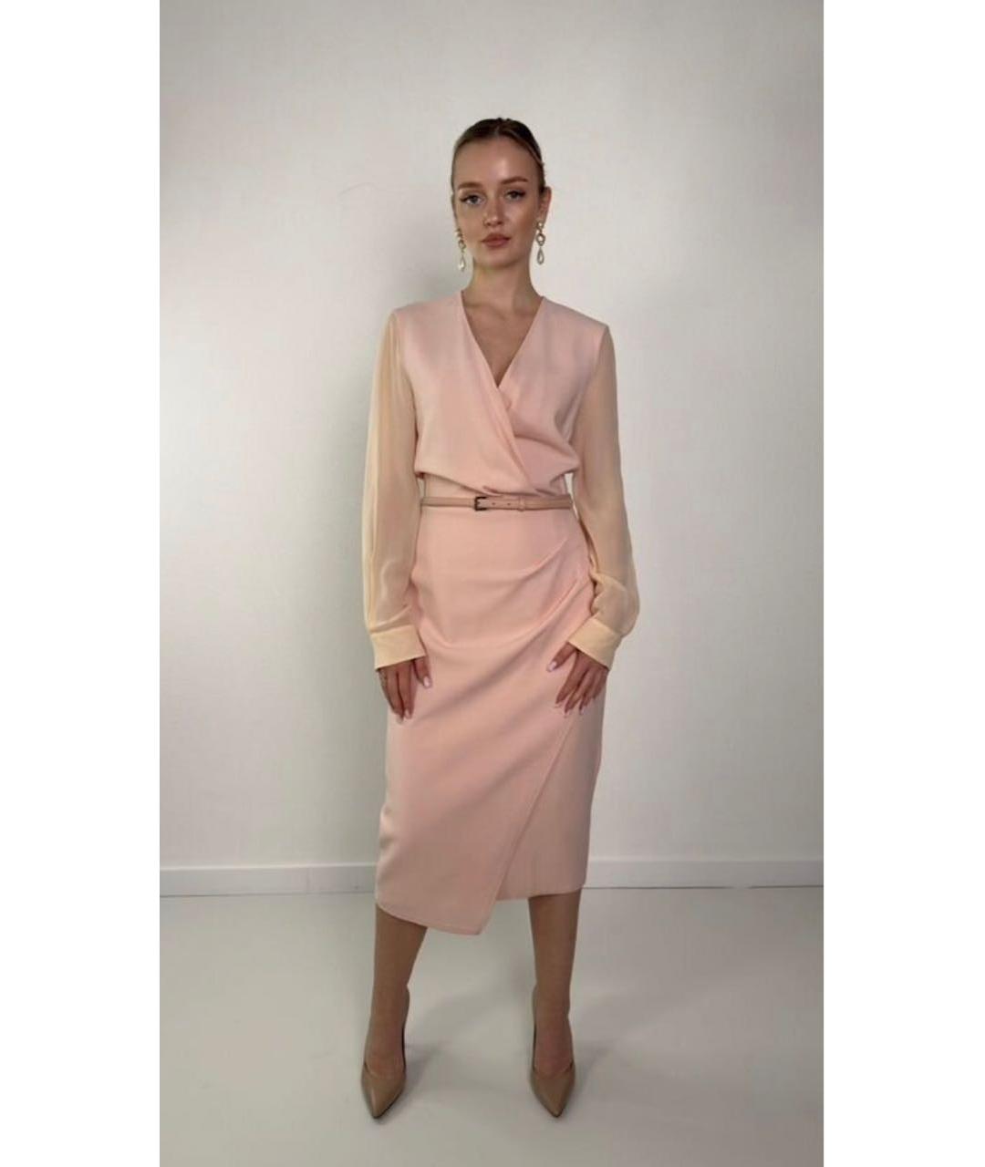 MAX MARA Розовое шерстяное вечернее платье, фото 7
