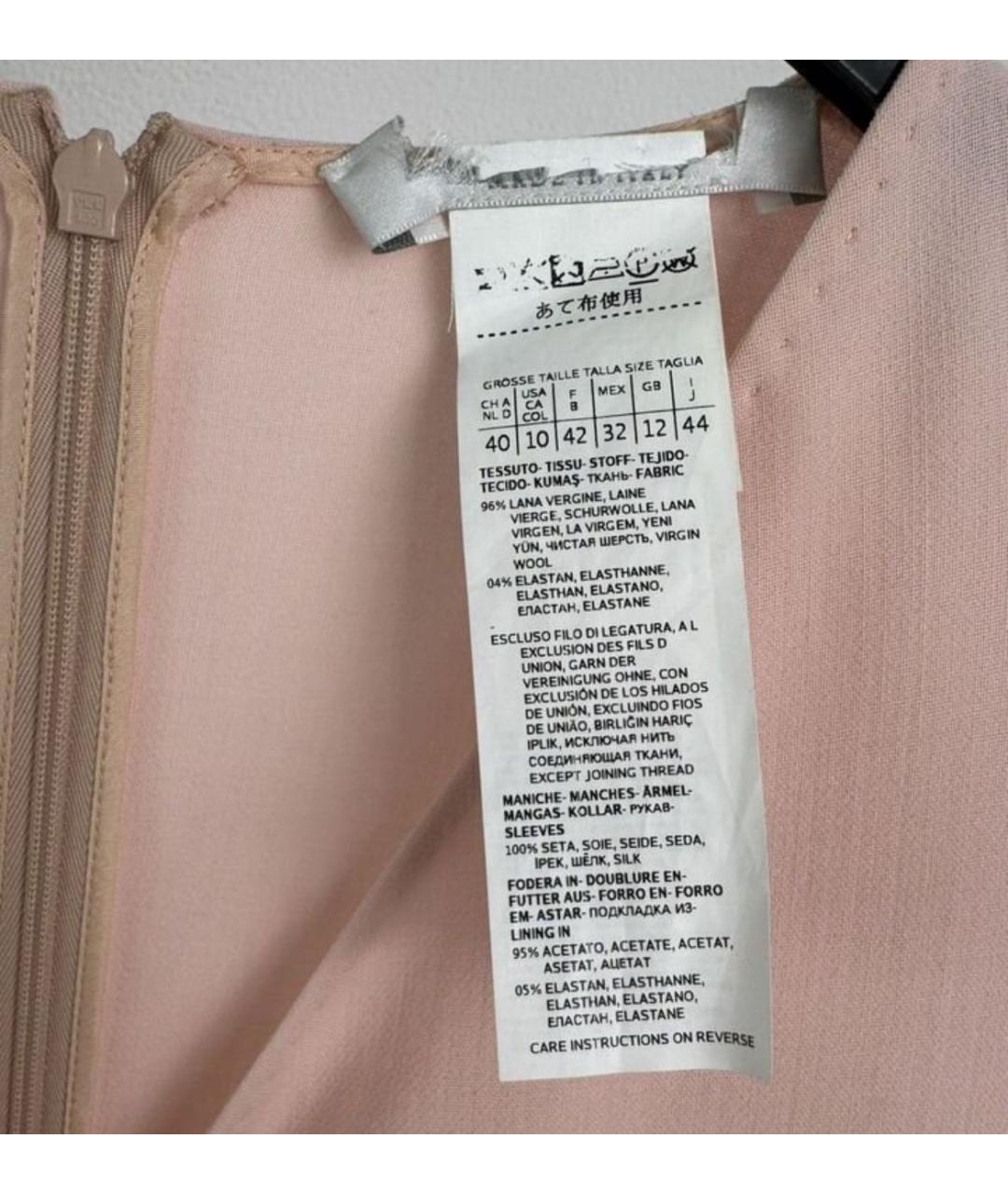 MAX MARA Розовое шерстяное вечернее платье, фото 3
