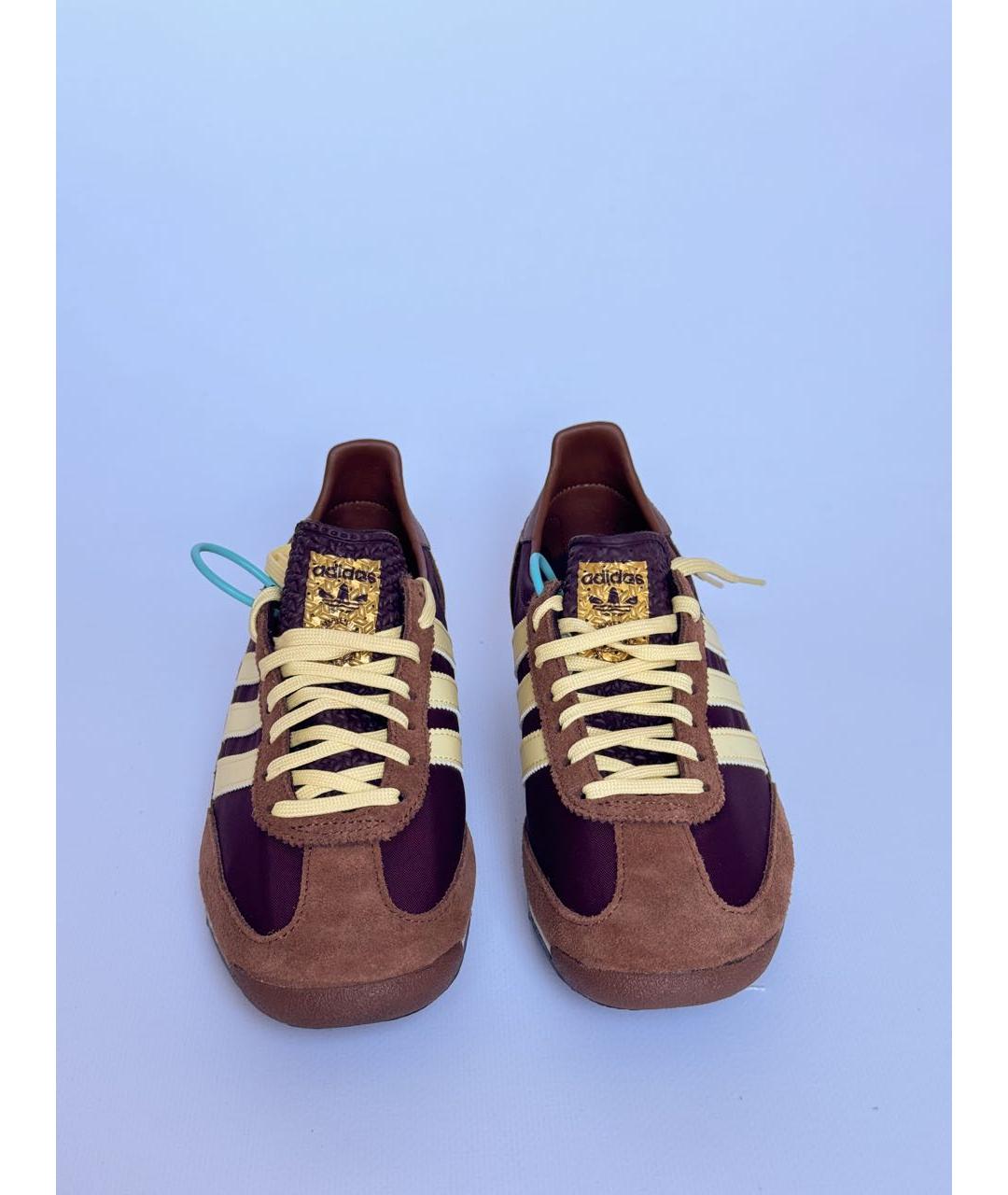 ADIDAS Коричневые замшевые кроссовки, фото 2
