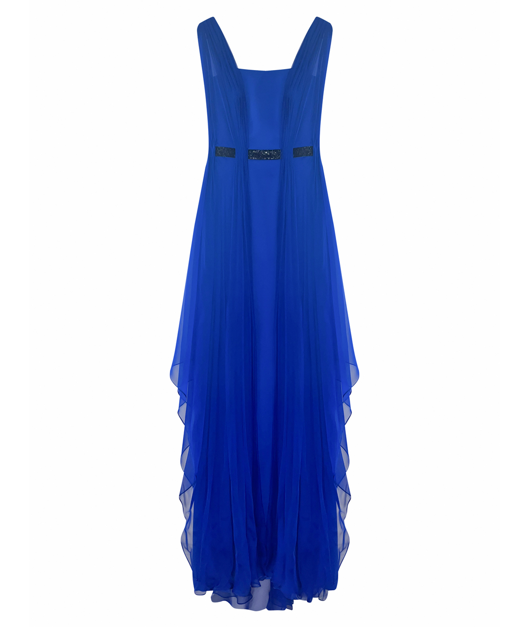 VERSACE Синее шелковое вечернее платье, фото 1