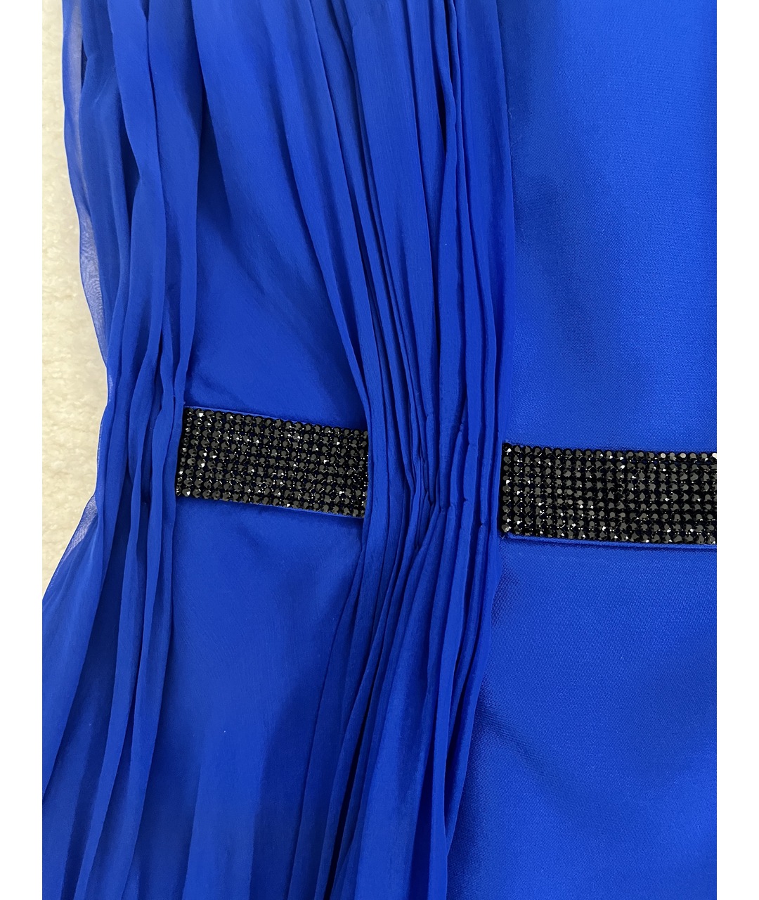 VERSACE Синее шелковое вечернее платье, фото 5