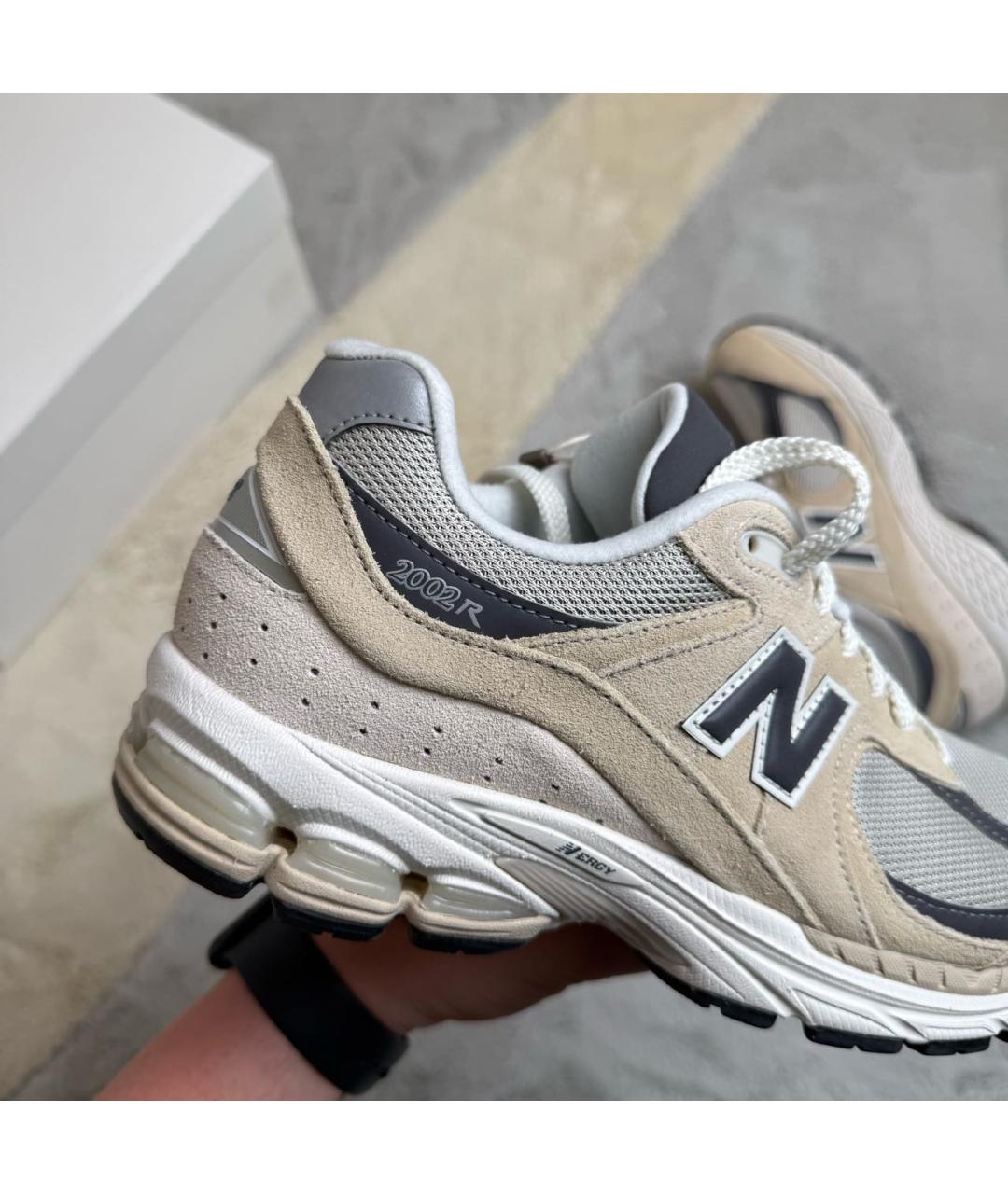 NEW BALANCE Бежевые замшевые низкие кроссовки / кеды, фото 4