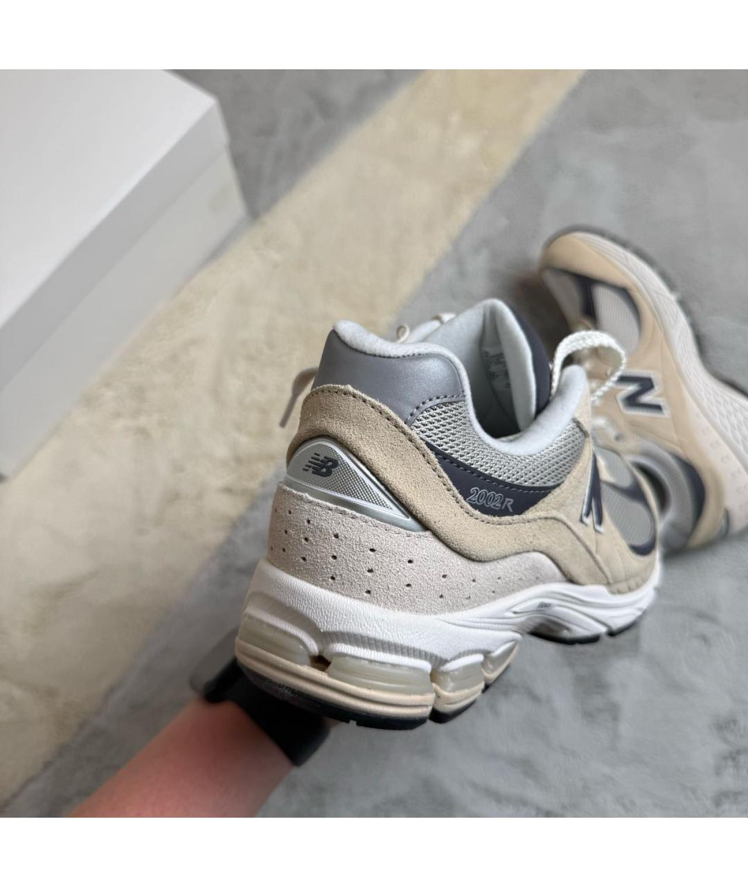 NEW BALANCE Бежевые замшевые низкие кроссовки / кеды, фото 3