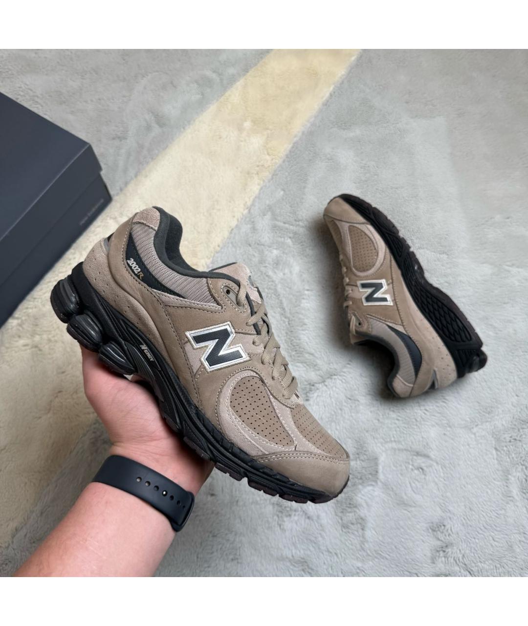 NEW BALANCE Бежевые замшевые низкие кроссовки / кеды, фото 2