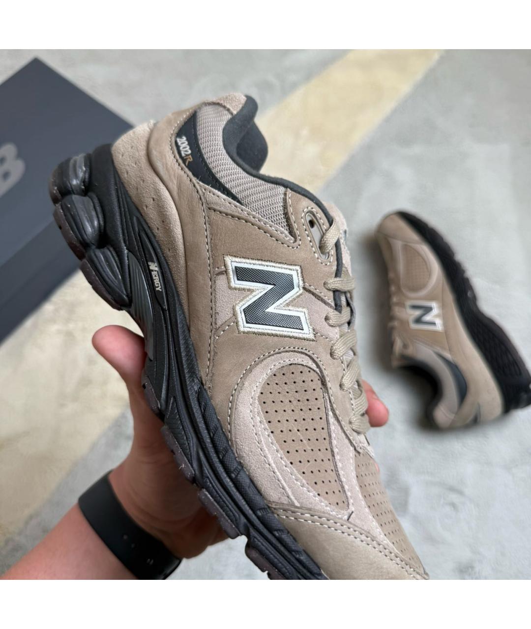 NEW BALANCE Бежевые замшевые низкие кроссовки / кеды, фото 5