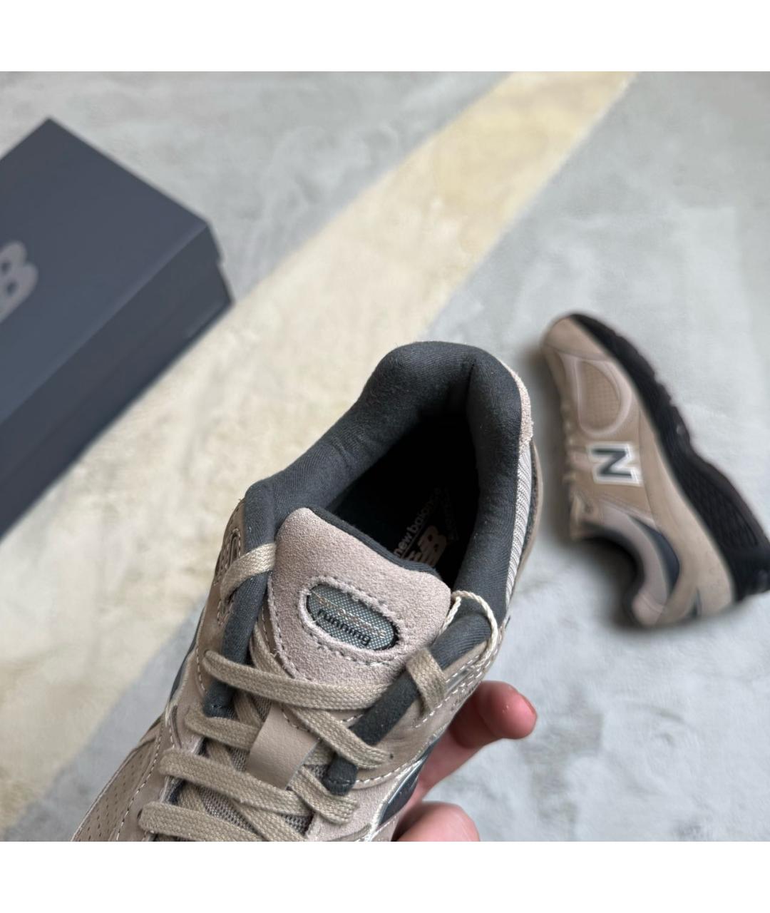 NEW BALANCE Бежевые замшевые низкие кроссовки / кеды, фото 7