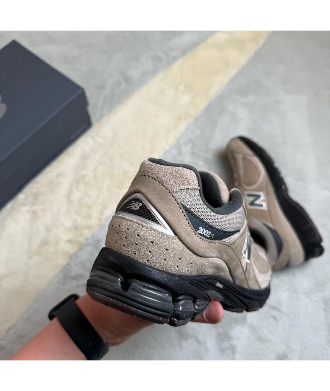 NEW BALANCE Бежевые замшевые низкие кроссовки / кеды, фото 3