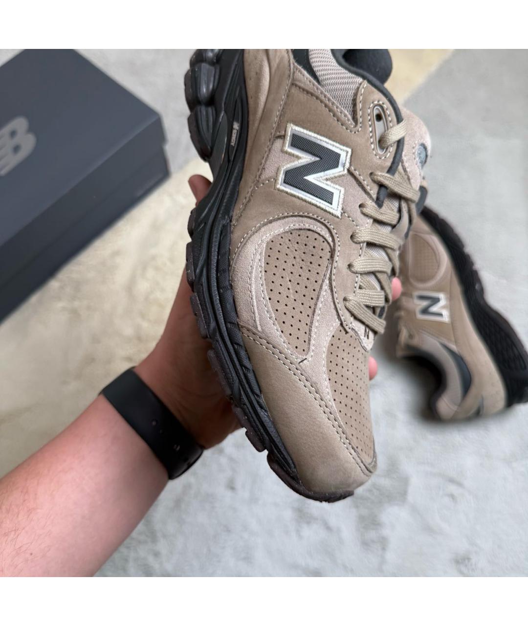 NEW BALANCE Бежевые замшевые низкие кроссовки / кеды, фото 6