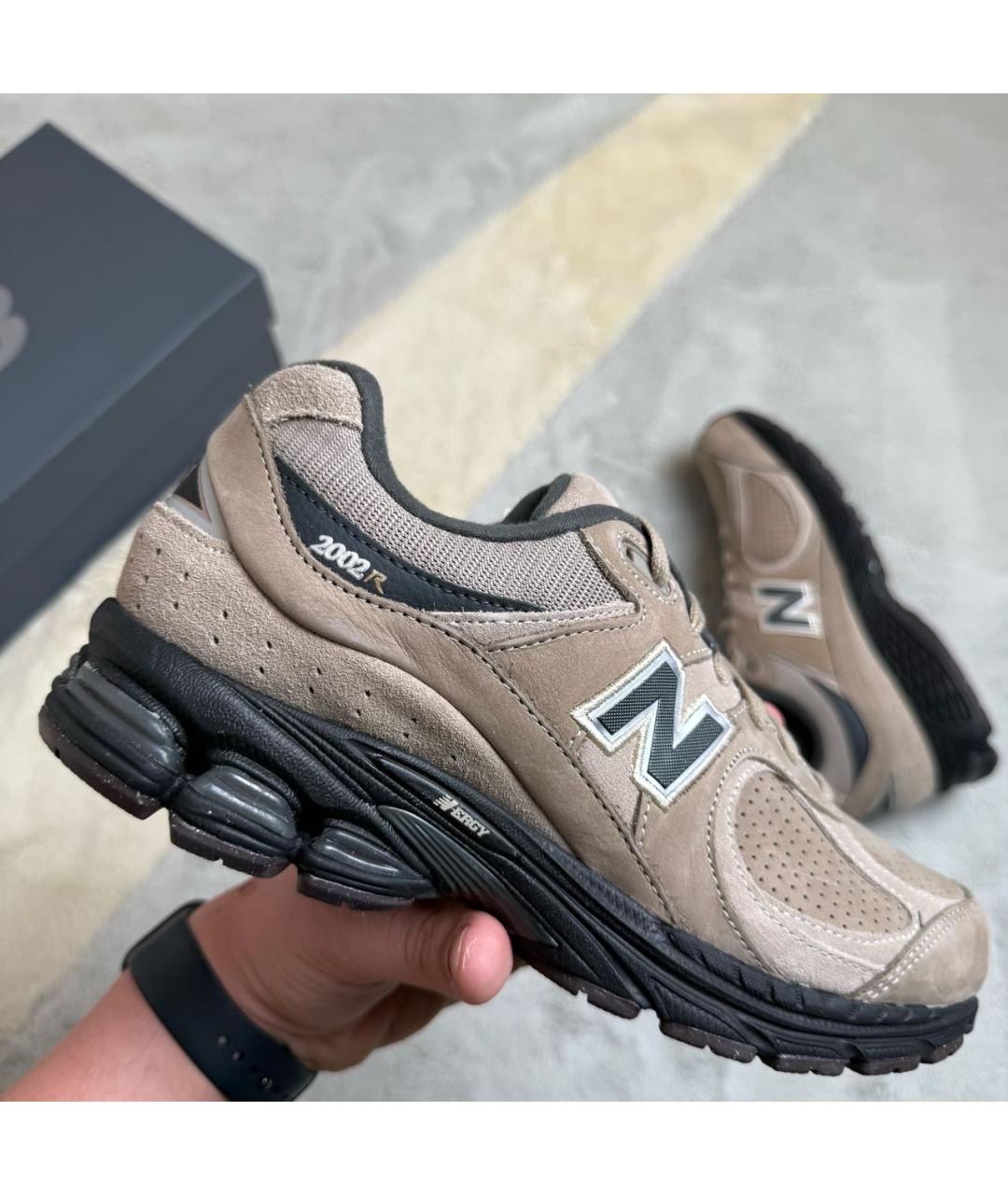 NEW BALANCE Бежевые замшевые низкие кроссовки / кеды, фото 4