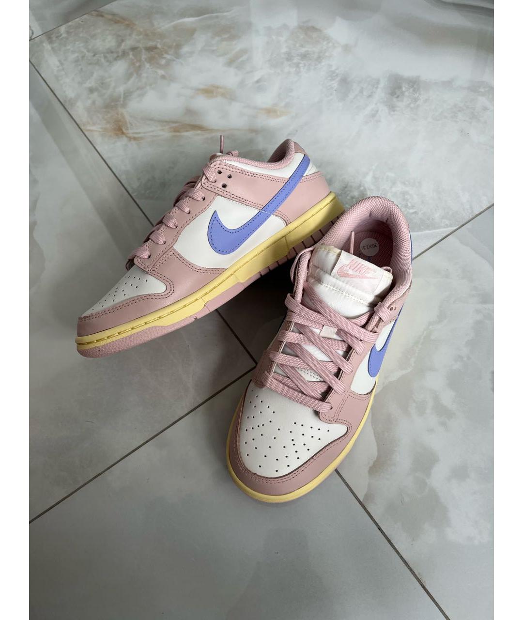 NIKE Розовые кожаные кроссовки, фото 3