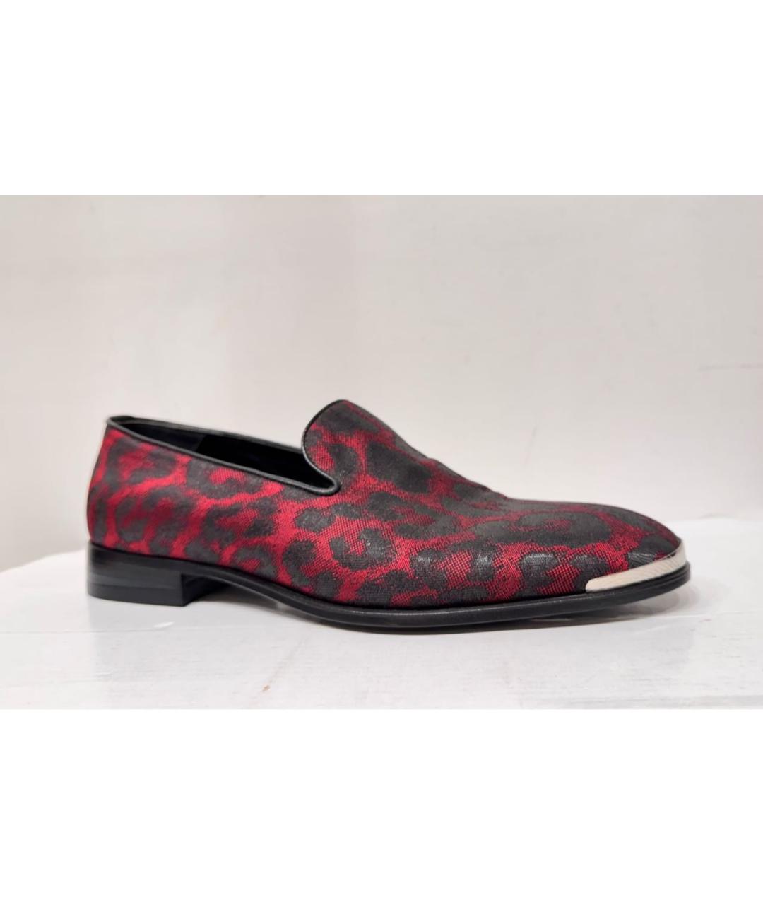 ALEXANDER MCQUEEN Бордовые текстильные туфли, фото 9