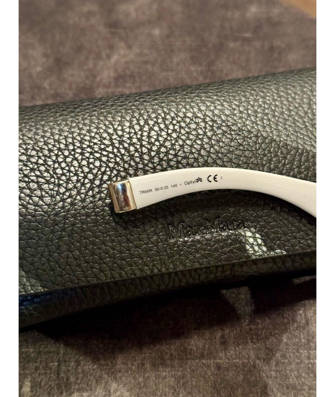 'S MAX MARA Белые пластиковые солнцезащитные очки, фото 5