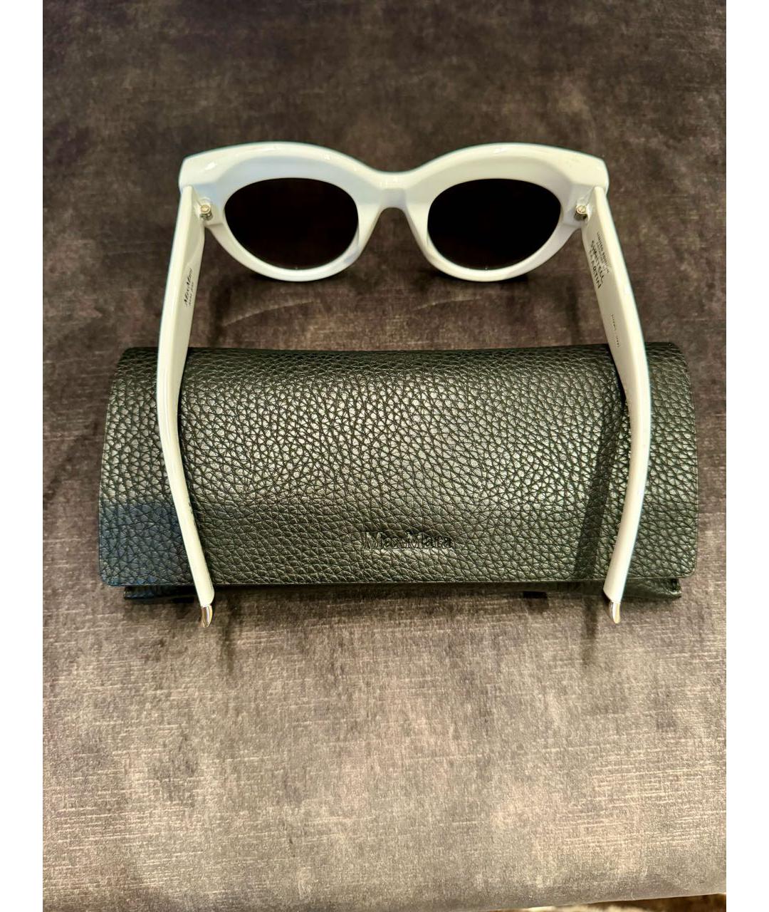 'S MAX MARA Белые пластиковые солнцезащитные очки, фото 2
