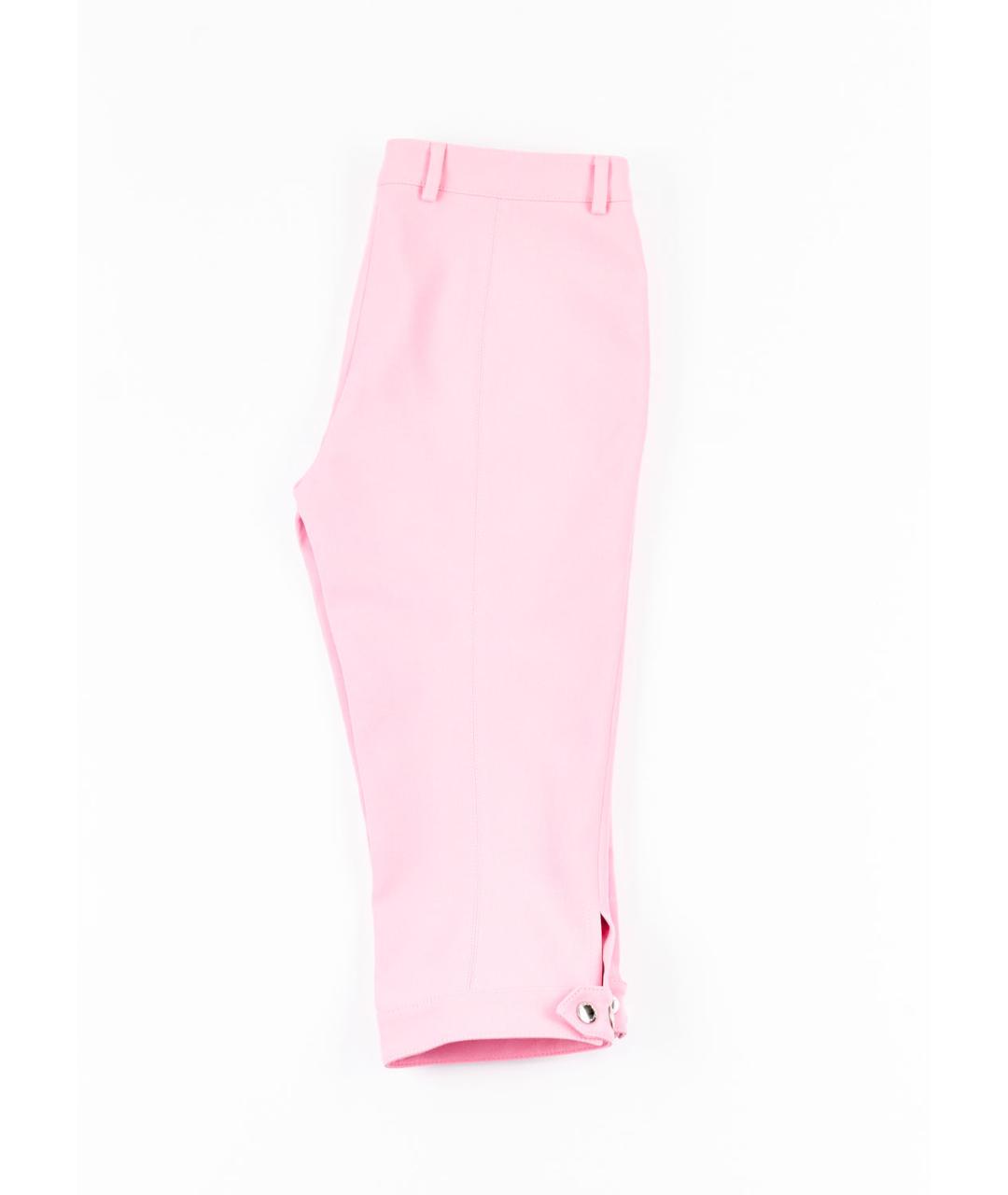 ERMANNO SCERVINO Розовые полиэстеровые бриджи, фото 2