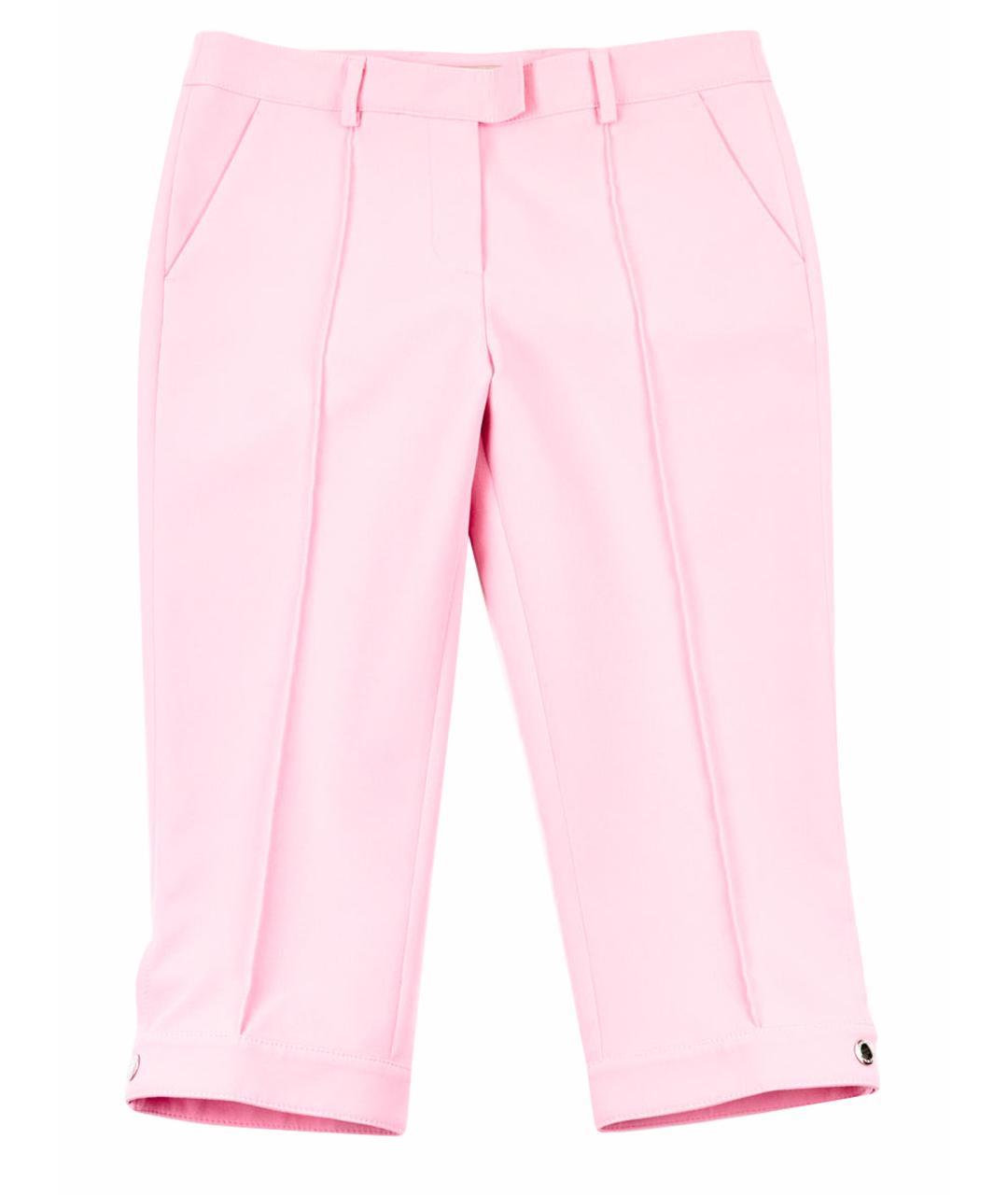 ERMANNO SCERVINO Розовые полиэстеровые бриджи, фото 1