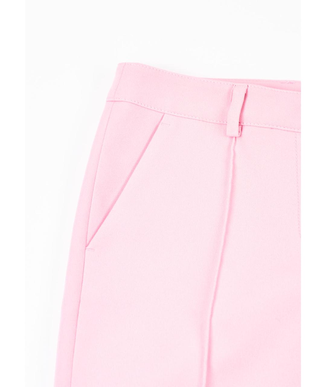 ERMANNO SCERVINO Розовые полиэстеровые бриджи, фото 4