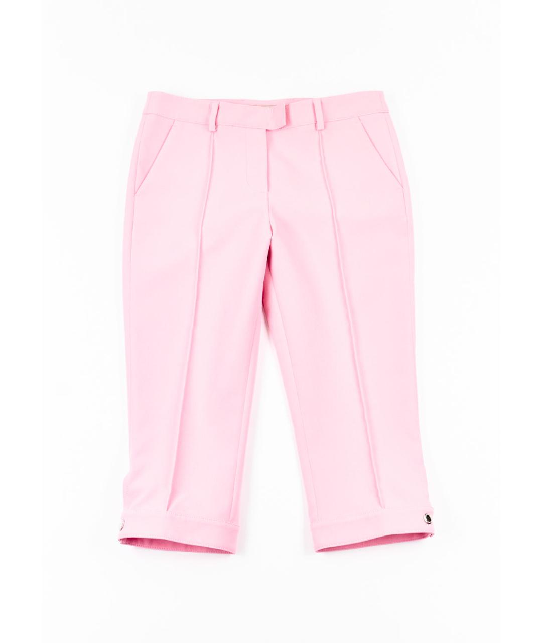 ERMANNO SCERVINO Розовые полиэстеровые бриджи, фото 5