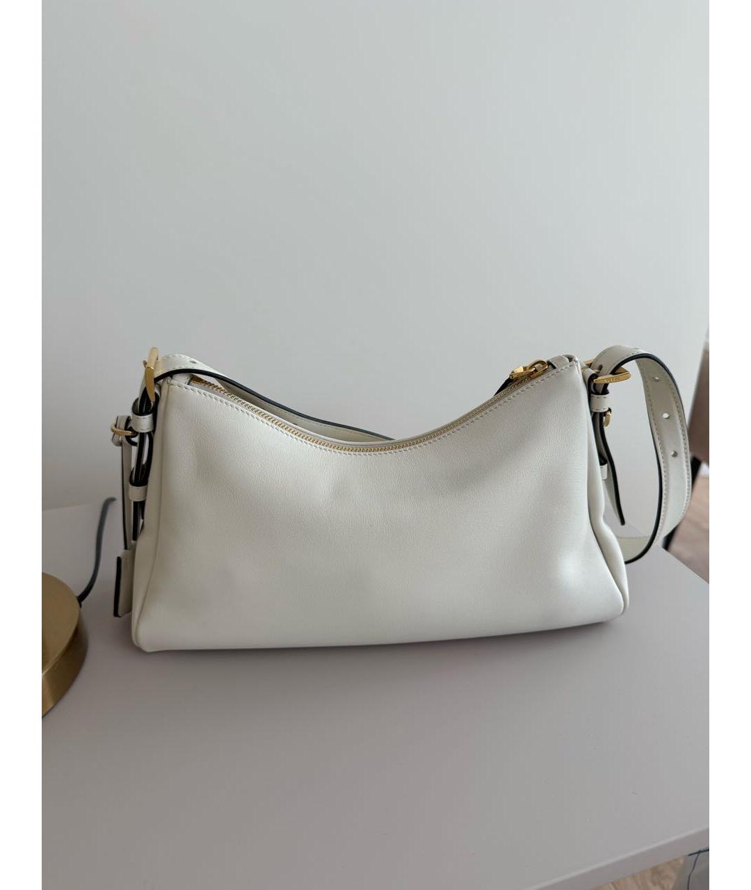 PRADA Бежевая кожаная сумка с короткими ручками, фото 4