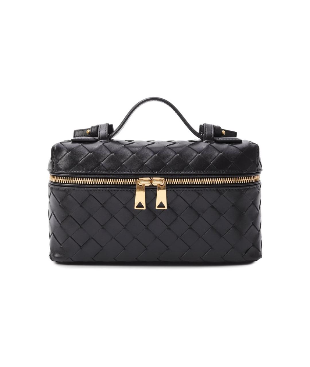 BOTTEGA VENETA Черная кожаная сумка через плечо, фото 1