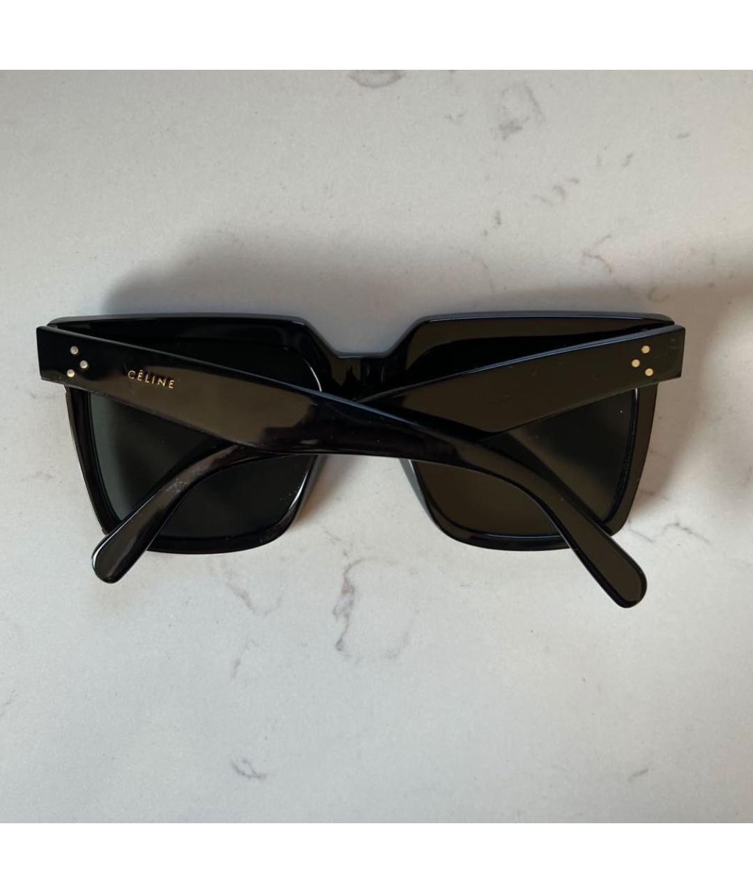 CELINE Черные пластиковые солнцезащитные очки, фото 3