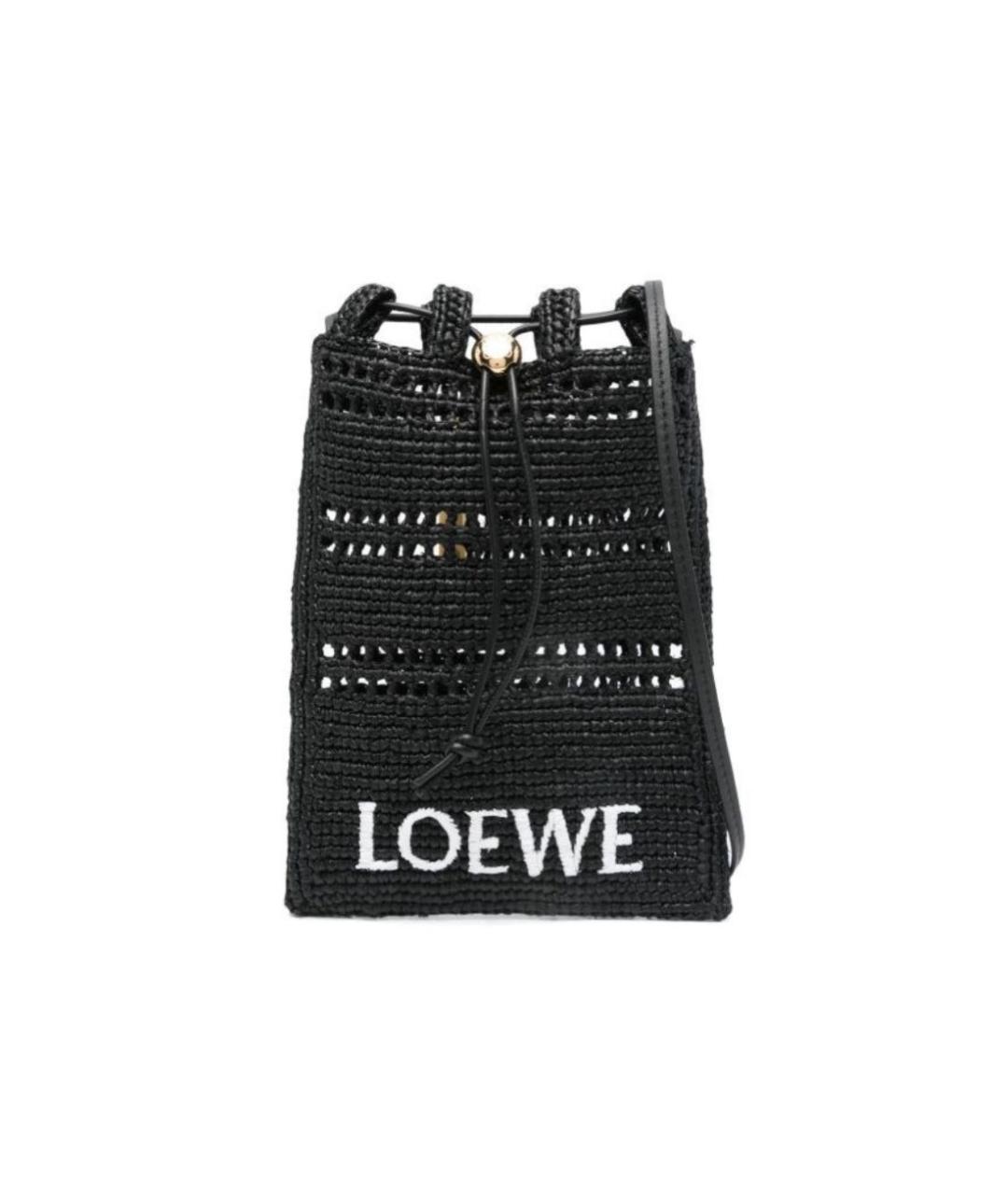 LOEWE Черная пляжная сумка, фото 1