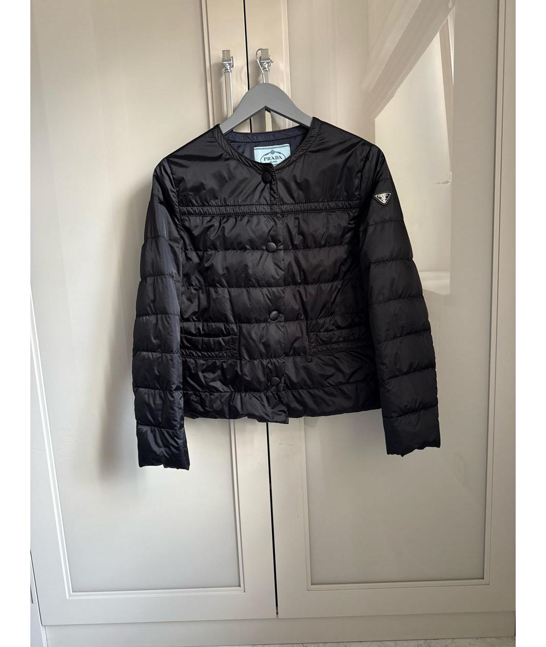 PRADA Черная полиэстеровая куртка, фото 9