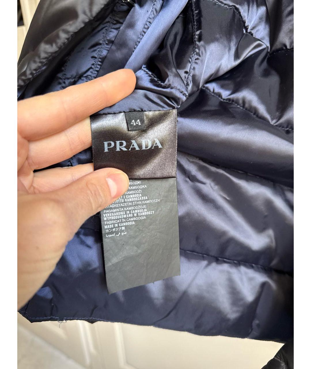 PRADA Черная полиэстеровая куртка, фото 8