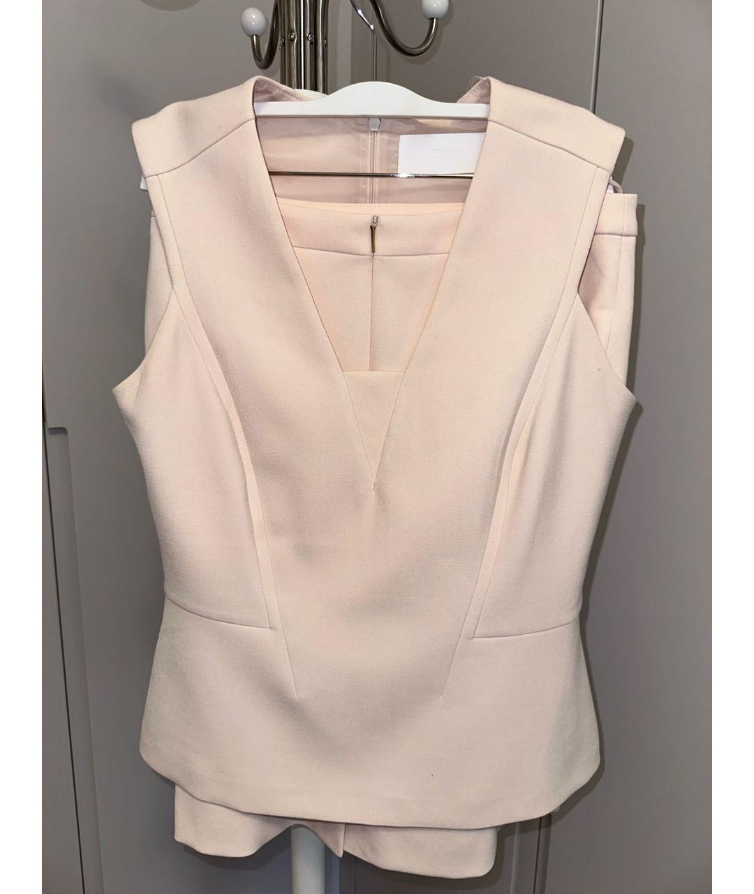 HUGO BOSS Бежевый полиэстеровый костюм с юбками, фото 4
