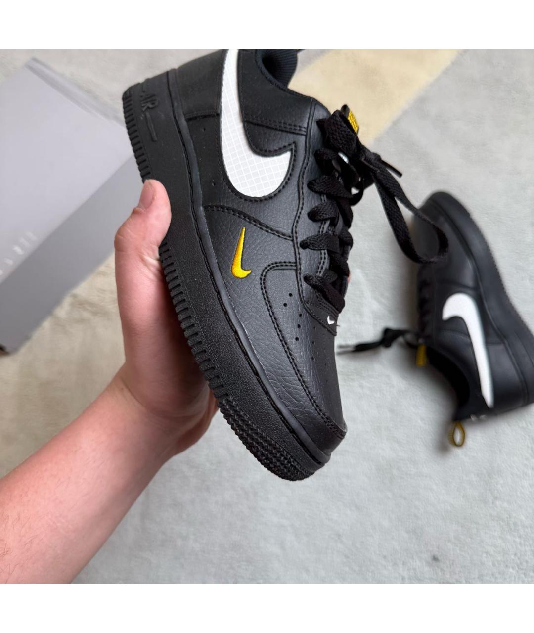 NIKE Черные кожаные кроссовки, фото 6