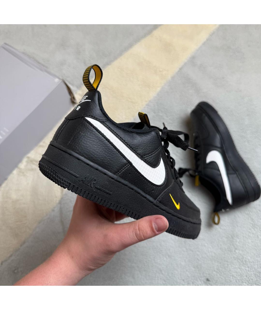 NIKE Черные кожаные кроссовки, фото 4