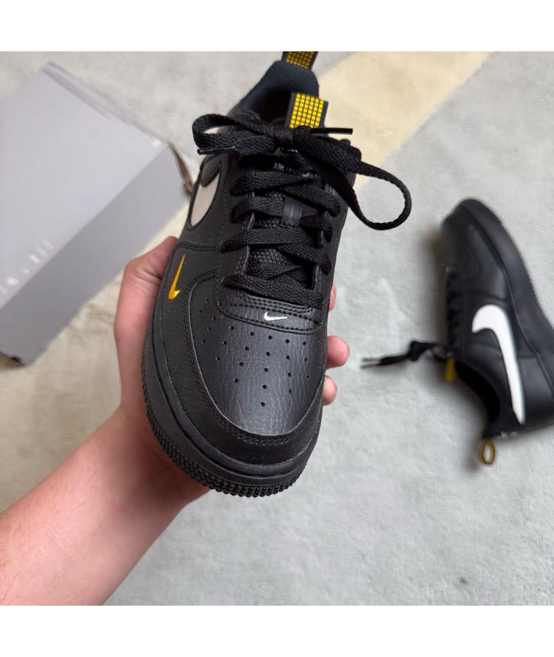 NIKE Черные кожаные кроссовки, фото 7