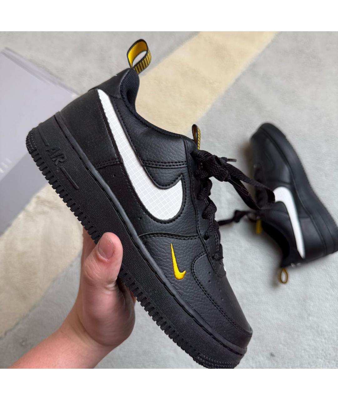 NIKE Черные кожаные кроссовки, фото 5