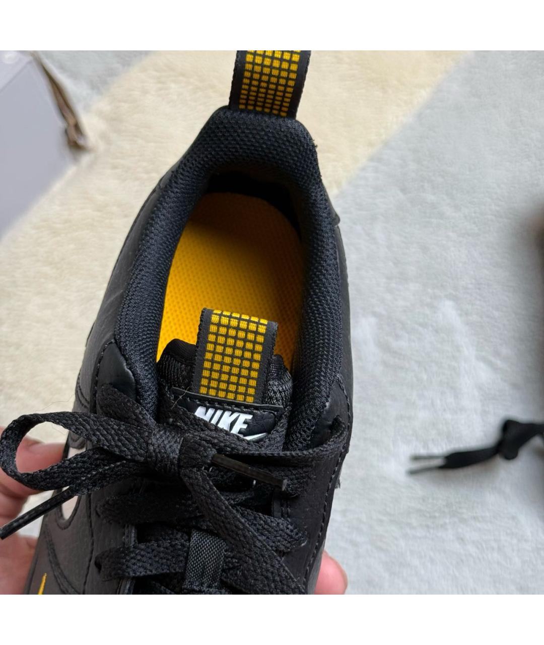 NIKE Черные кожаные кроссовки, фото 8