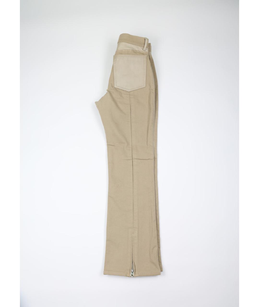 ACNE STUDIOS Бежевые кожаные брюки широкие, фото 2