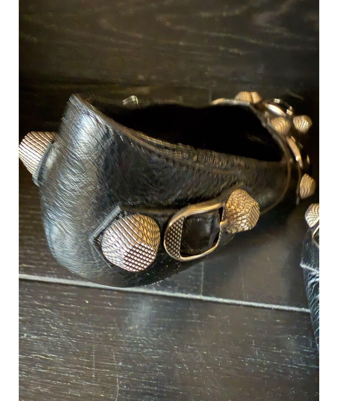 BALENCIAGA Черные кожаные туфли, фото 6