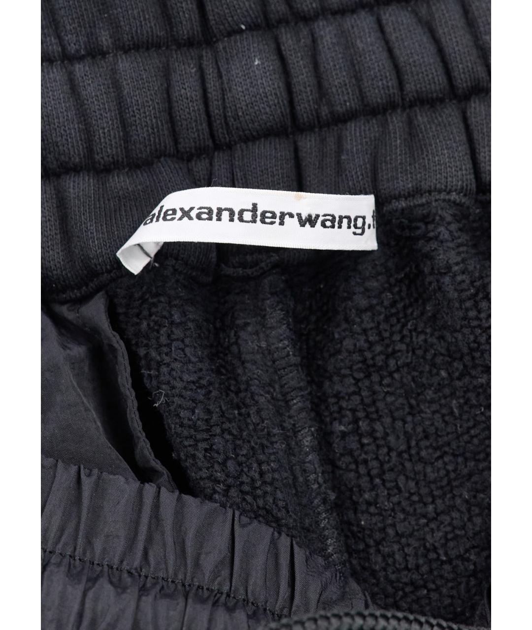 ALEXANDER WANG Черные хлопковые брюки широкие, фото 3