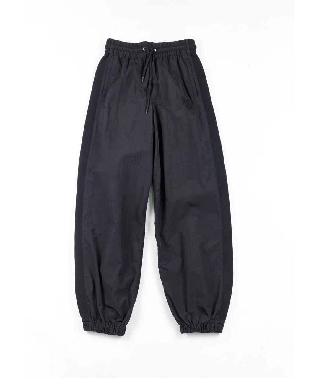 ALEXANDER WANG Черные хлопковые брюки широкие, фото 5