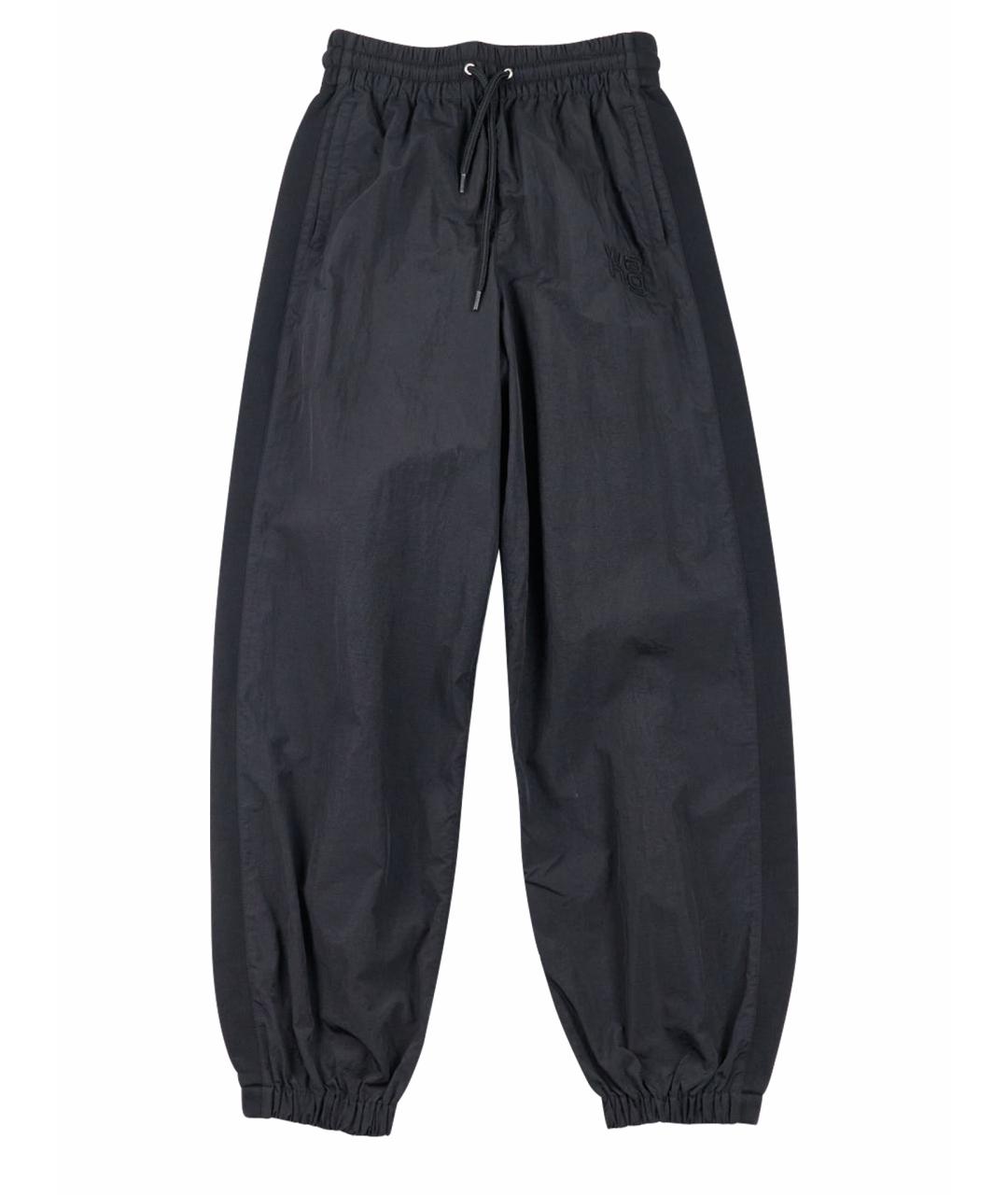 ALEXANDER WANG Черные хлопковые брюки широкие, фото 1
