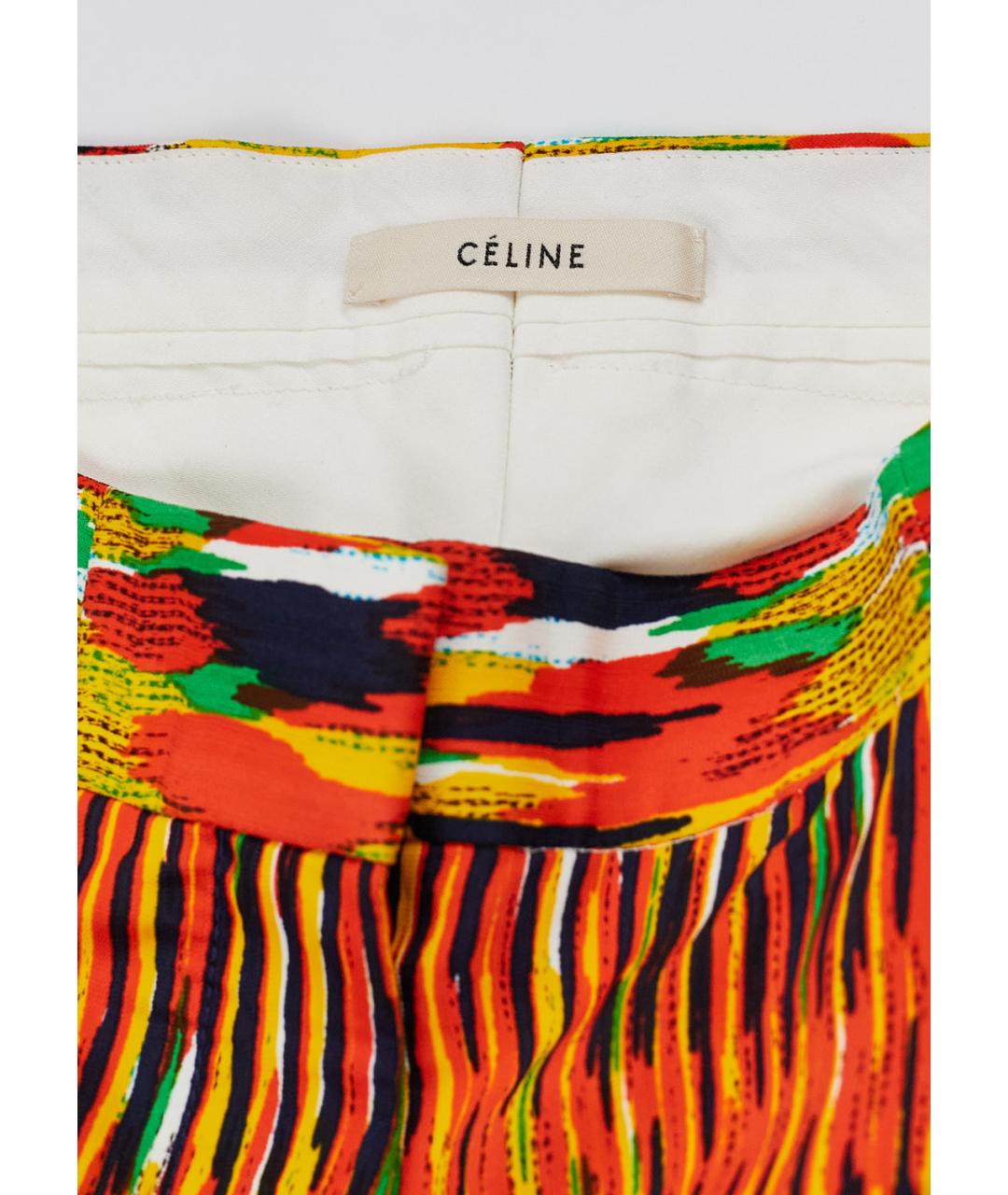 CELINE Мульти вискозные прямые брюки, фото 3