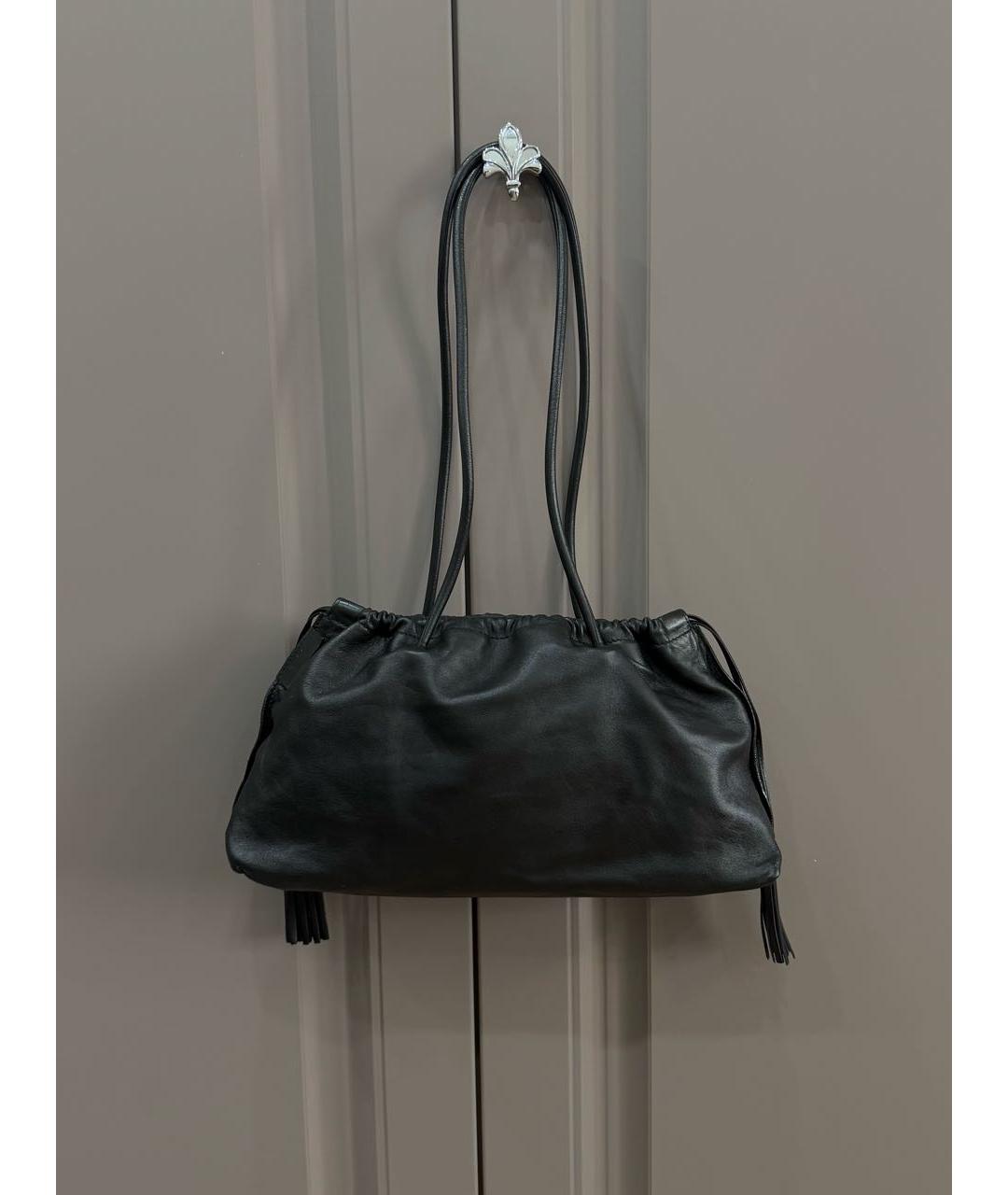 GUCCI Черная кожаная сумка с короткими ручками, фото 3