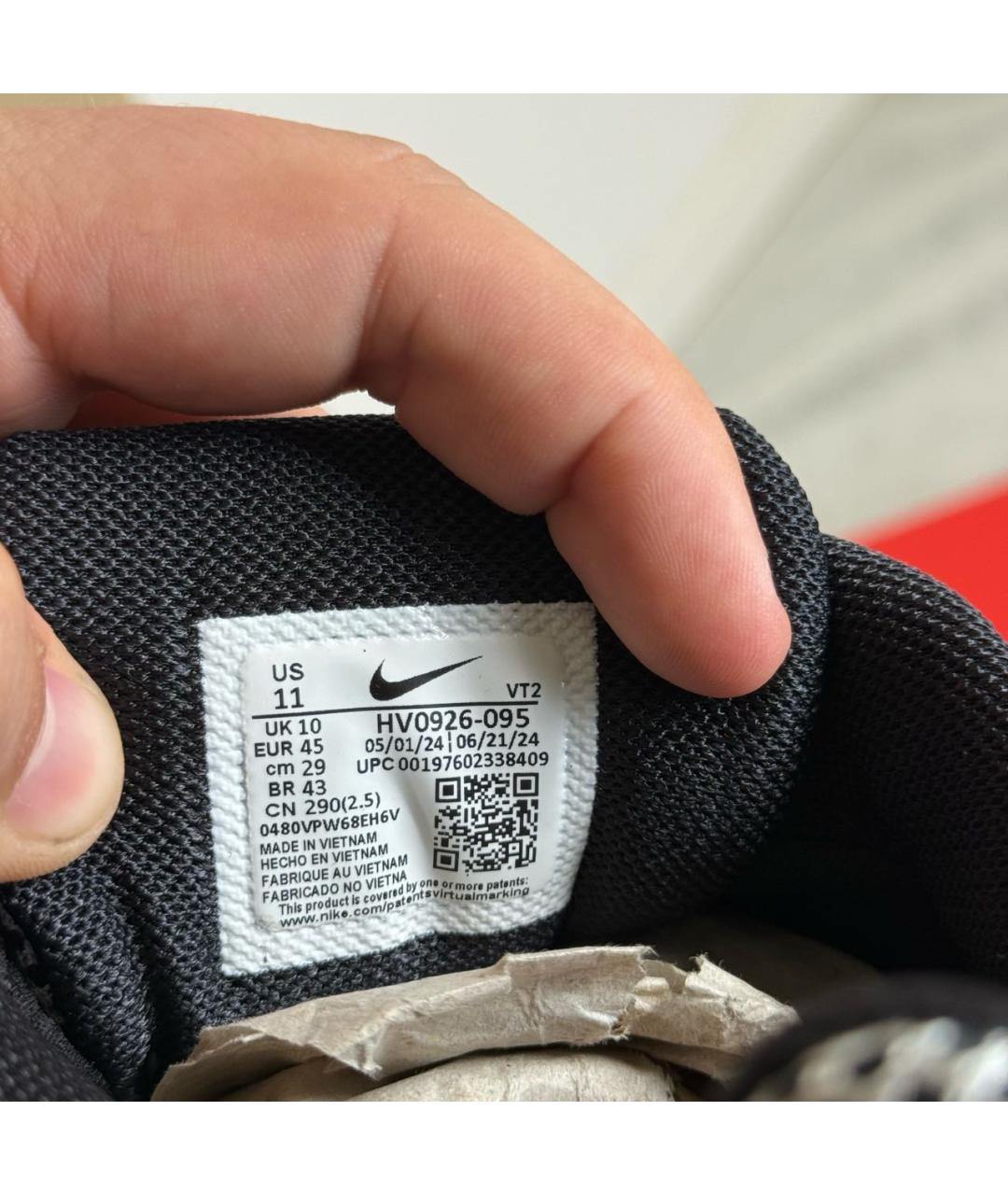 NIKE Красные текстильные низкие кроссовки / кеды, фото 8
